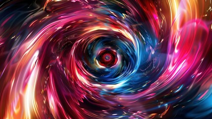 Colorful vortex energy, cosmic spiral waves, and multicolor swirl explosion, Abstract futuristic digital background wallpaper