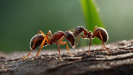 Territorial Disputes Among Ant Colonies Leading to Defensive Actions
