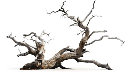 Poster - Dead tree isolated on a white background clipping  path : Generative AI