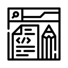 web development line icon