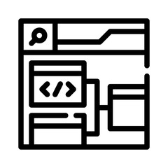 web development line icon