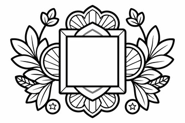 Wall Mural - Frame with floral ornament