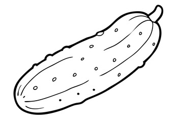 Sticker - illustration of a cucumber