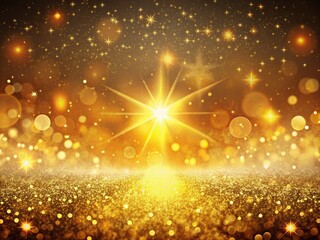 Wall Mural - Abstract background with golden shine bokeh glitter perfect for Christmas decorations, gold, shine, bokeh, glitter, abstract, background, Christmas, festive, sparkles, celebration, lights
