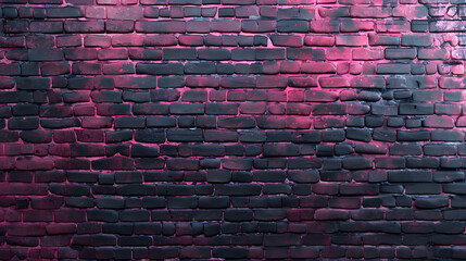 Wall Mural - brick wall, Panorama, Black pink