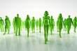 © Vlad - Green People. Three-Dimensional Corporate Business Leaders in Green Stylized Concept