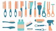 © Mahmud - 'Stock Illustration: Flat Icons Set of Hair Salon Accessories'