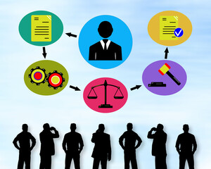 Wall Mural - document validation process concept on a wall