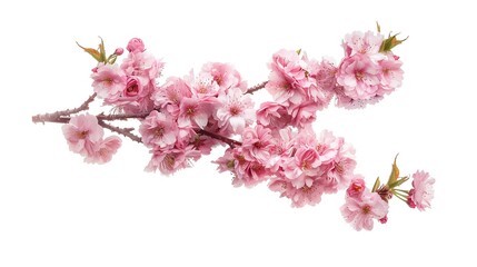 Wall Mural - SakuraCherry blossom blooming in spring season isolated on white background : Generative AI