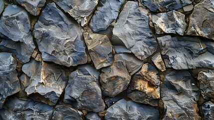 Canvas Print - big stone wall texture