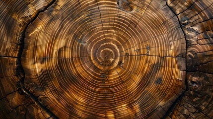 Canvas Print - Background with fine grained tree rings texture