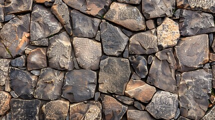 Canvas Print - Background with fine grained stone roads texture