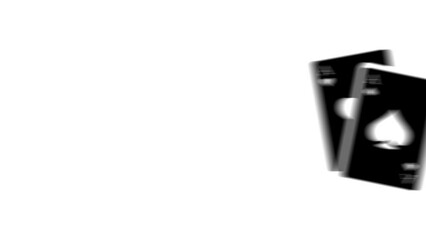 Poster - Animation set, two aces symbol. Animations: transparency, zooms, transition top to down, transition left to right, slide up to down, slide left to right