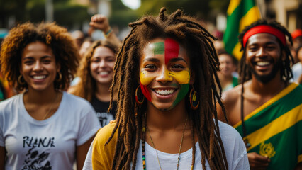 Poster - american fans at carnival