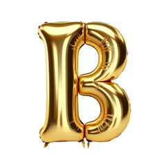 Wall Mural - a gold balloon in the shape of a letter b