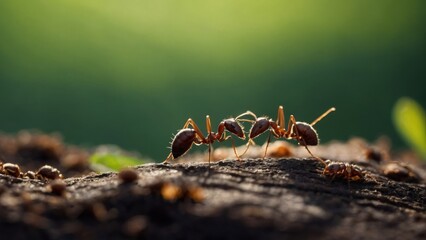 Wall Mural - Vigilant Patrols Conducted by Bullet Ants to Maintain Security
