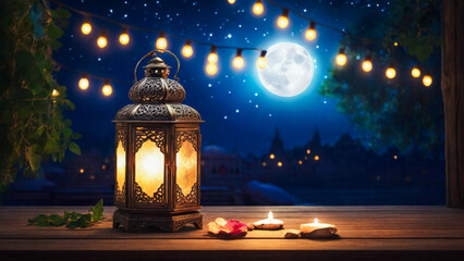 Wall Mural - christmas lights in the city