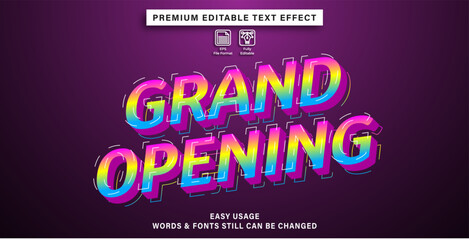 editable text effect sale grand opening