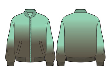 Wall Mural - Mans bomber jacket with zipper clasp