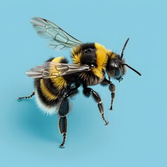 bumblebee on a blue background