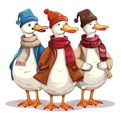 Wall Mural - Geese cosplay fashion