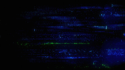 Wall Mural - A background or overlay texture of distorted digital glitch effects.