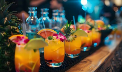 hawai party cocktails night, Generative AI