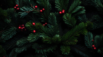 christmas tree branches background