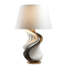 Modern table lamp on transparent or white background