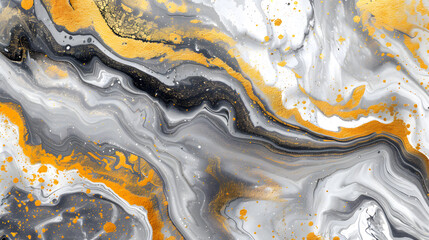Wall Mural - Abstract grey and Gold Painting. background for phone wallpaper. marble pattern with swirls 