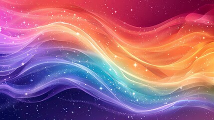 Wall Mural - Long banner rainbow color gradient background banner vector template