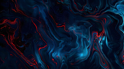 Wall Mural - Abstract red Marbling Background. dark blue and black background. hyper realistic. cinematic. hyper realistic 