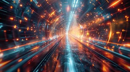 Aufkleber - A background with a full sense of technology. Don't have too many complex elements. The background should have a sense of speed. Generative AI.