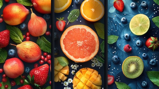 Create appetizing seamless patterns for summer food vacation concepts.
