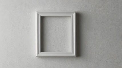 Wall Mural - White picture frame with modern pattern Isolated on white background.