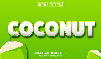 Canvas Print - coconut editable text effect