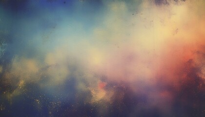 Wall Mural - vintage distressed old photo light leaks film grain dust and scratches texture overlay with vignette border dirty grunge analog 8k widescreen retro effect background with copy space