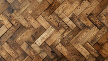 Sticker - brown oak wooden floor background. Herringbone pattern parquet backdrop. - Pale natural hardwood texture