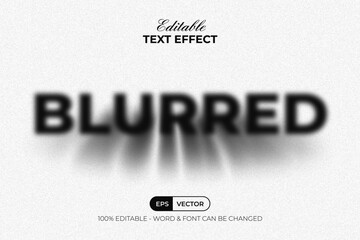Canvas Print - Blurred Text Effect Noise Texture Style. Editable Text Effect.