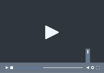 Poster - Video player showing streaming bar, play button and volume setting
