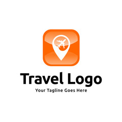 Canvas Print - Pin map illustration for travel icon logo design