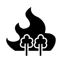 Sticker - Wildfire glyph icon