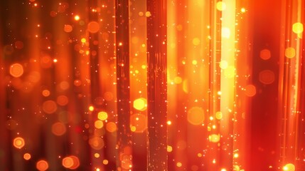 Wall Mural - a canvas of glowing orange and red is enhanced by the towering presence of solar pillars.