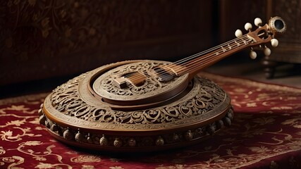 an antique robab musical instrument