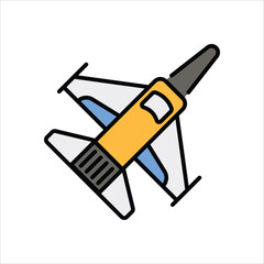 Sticker - Jet vector icon