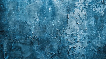 Wall Mural - Blue textured surface on cement wall backgrounds viewed from the top