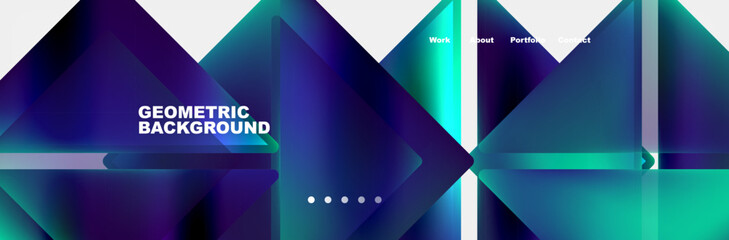 Triangle minimal web site page background design. Vector Illustration For Wallpaper, Banner, Background, Card, Book Illustration, landing page