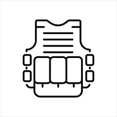 Wall Mural - Vest vector icon