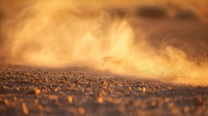 Wall Mural - mesmerizing patterns created by a dust devil as it gracefully glides across the desert.