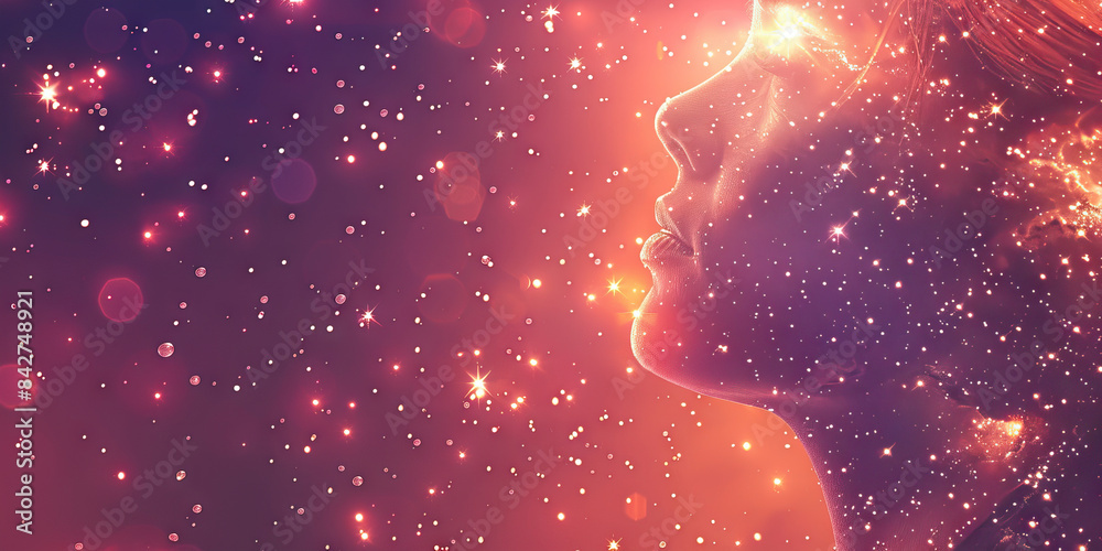 Leadership Constellation: Abstract constellation of stars forming a ...
